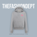 Signature Hoodie "CD" Emblem Gray Pink