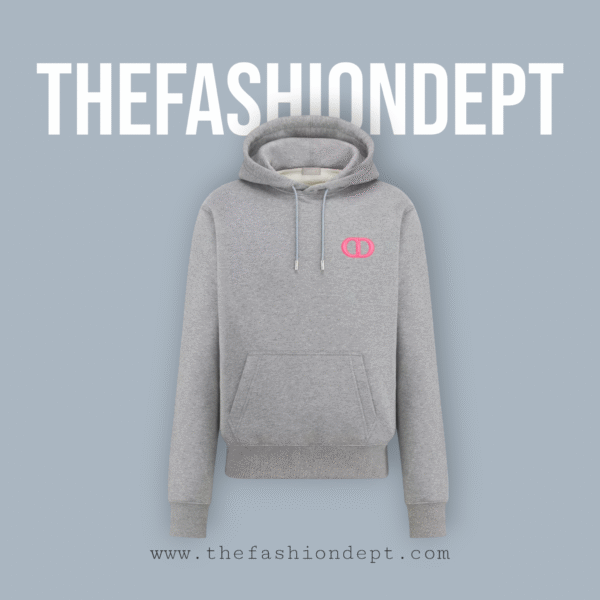 Signature Hoodie "CD" Emblem Gray Pink