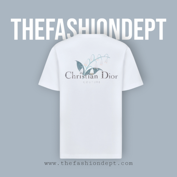 Relaxed-fit T-shirt with Christian Dior Couture Lily of the Valley-print White