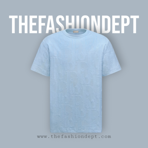 Relaxed-fit T-shirt with Dior Oblique motive Light Blue