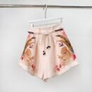 Ascension beaded floral linen shorts