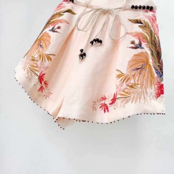 Ascension beaded floral linen shorts - Image 3