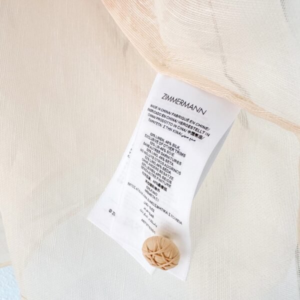 Illuminate drawn blouse ivory tropical - Image 8