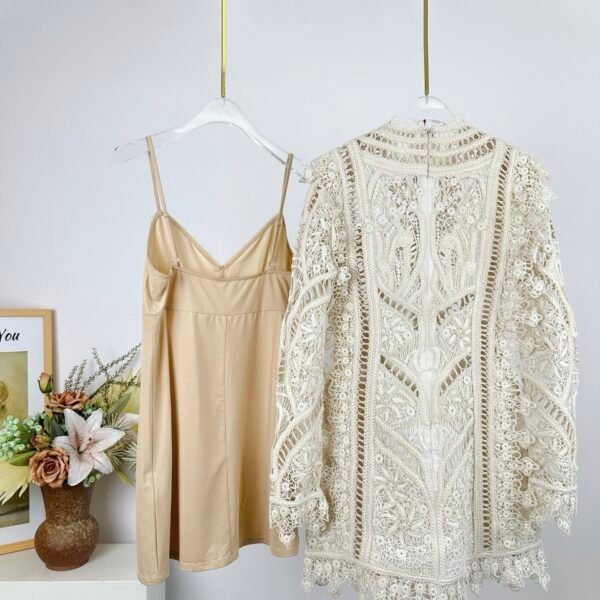 Illuminate Cornelli crochet minidress