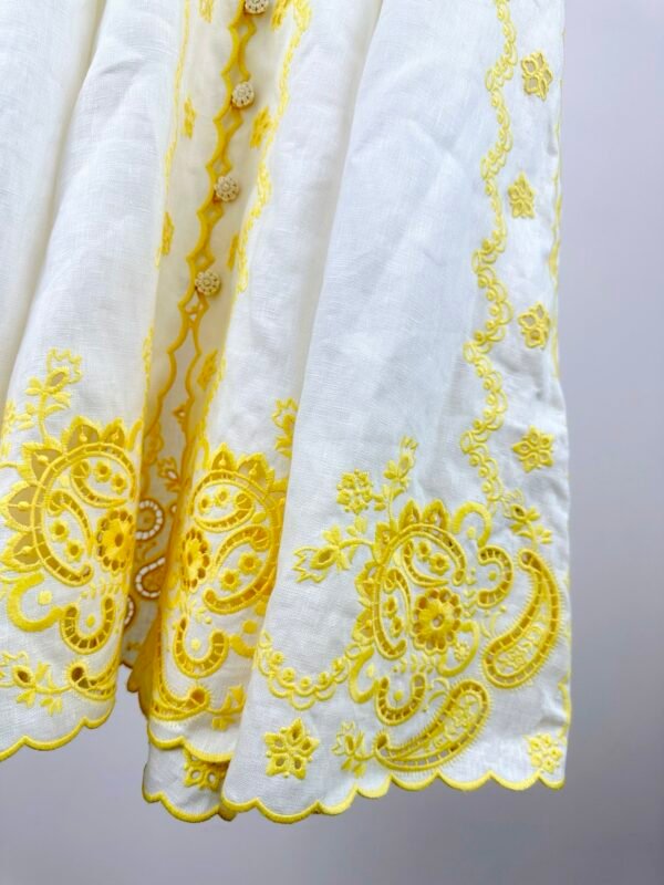 Lucky embroidered linen minidress red - Image 17
