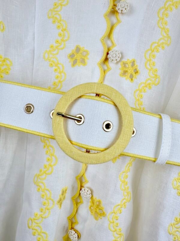 Lucky embroidered linen minidress red - Image 23