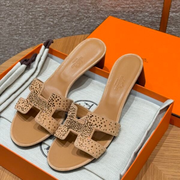 Oasis sandal beige rhinestone