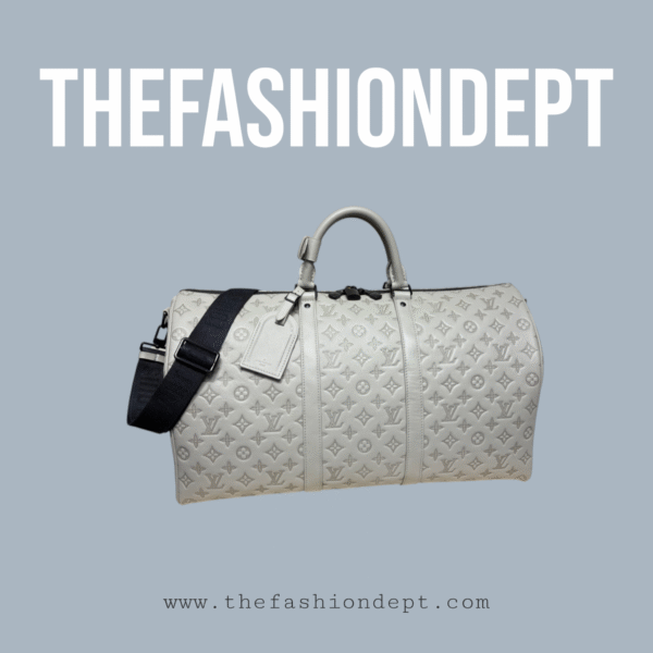 Keepall Bandoulière 50 Duffle Bag Full White Monogram