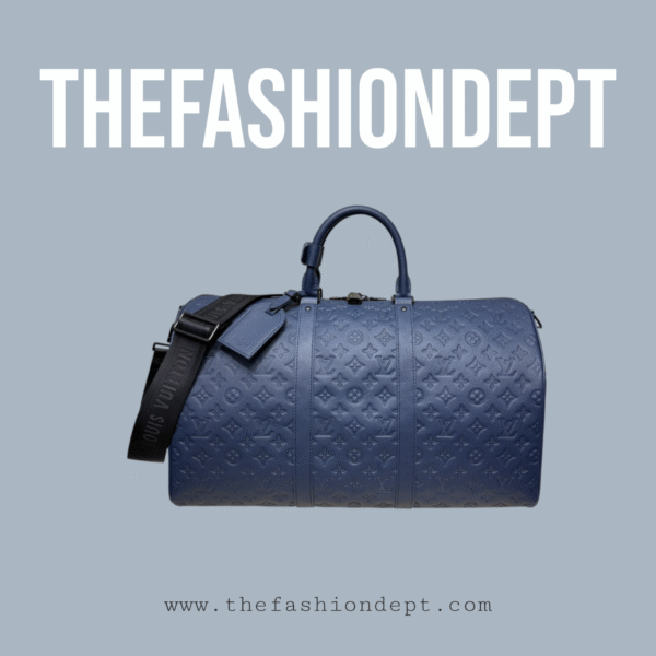 Keepall Bandoulière 50 Duffle Bag Full Blue Monogram