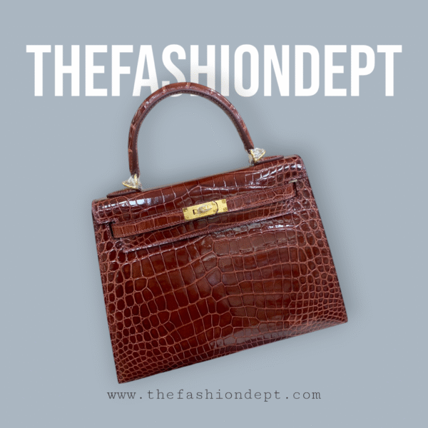 Kelly 25 bourgondy, croc, gold