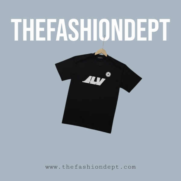 Relaxed fit T-Shirt "LV" Stripe Print Black