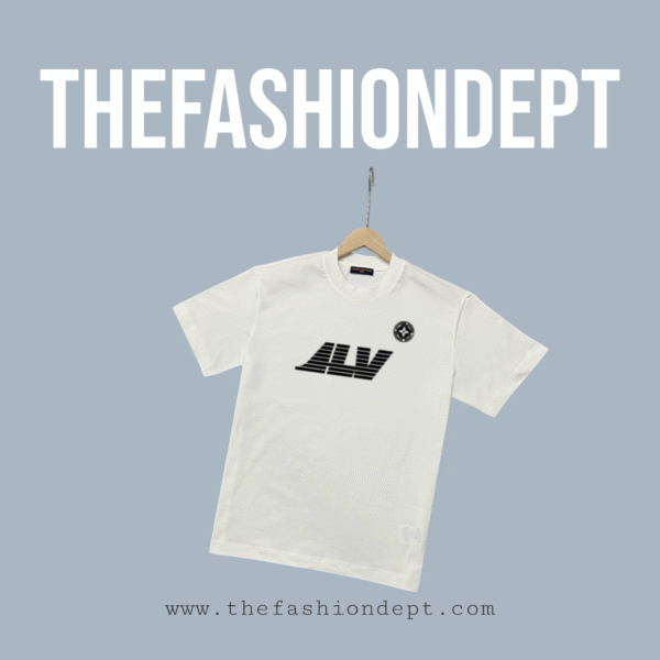 Relaxed fit T-Shirt "LV" Stripe Print White