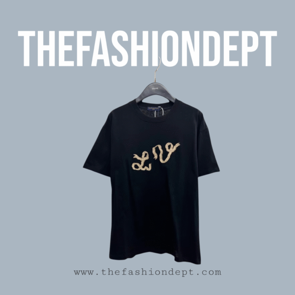 Relaxed fit T-Shirt "LV" Rope Emblem Black