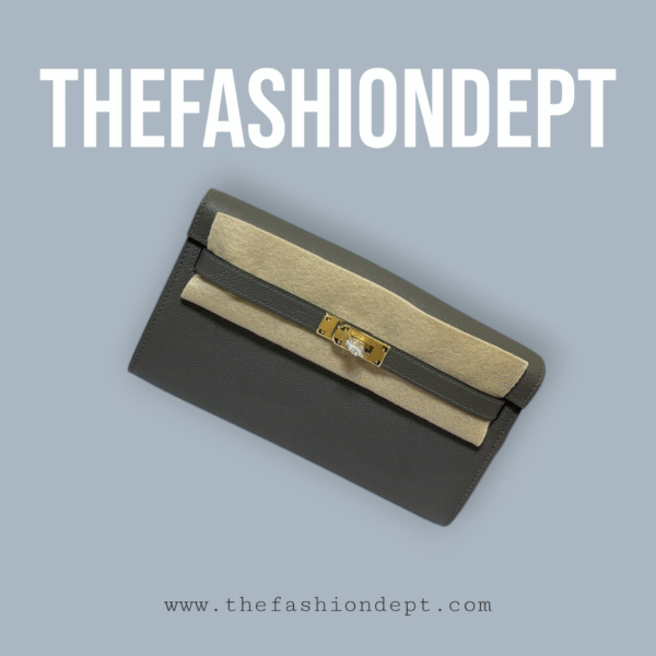 Kelly to go wallet grey, gold