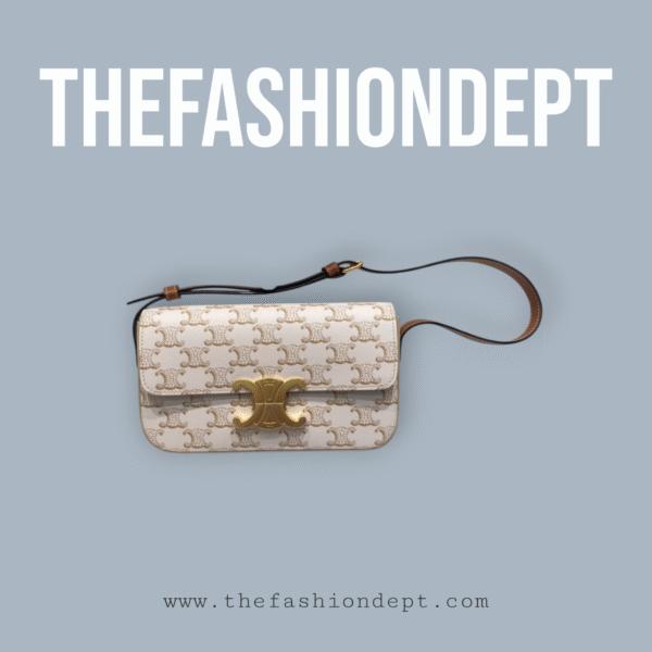 Celine triomphe white, triomphe canvas