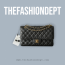 Flap bag medium caviar black, gold