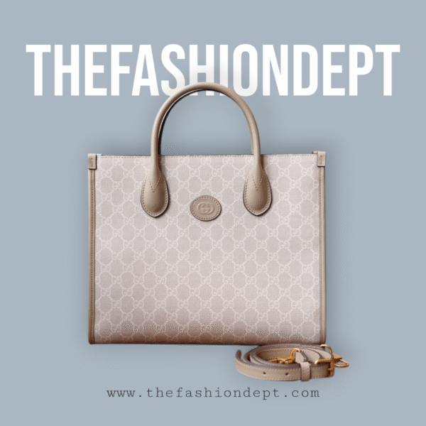 Interlocking G tote small GG supreme, white