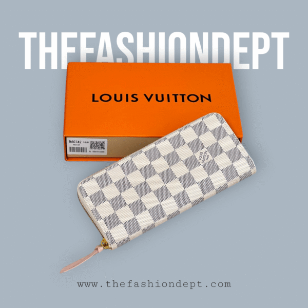 Clemence wallet white, damier