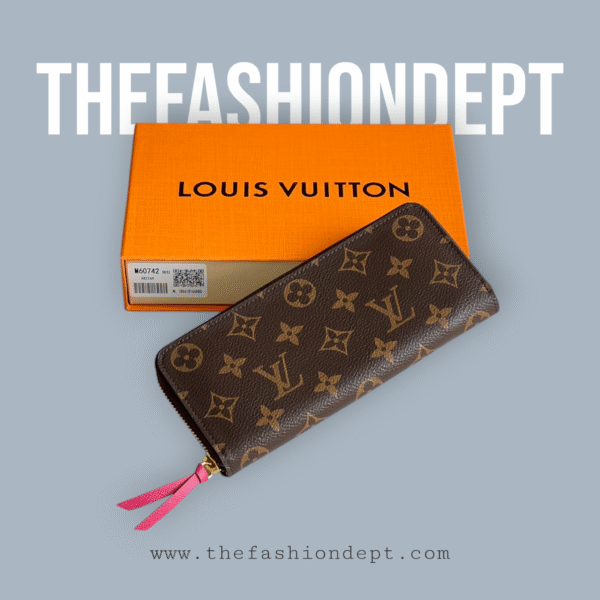 Clemence wallet monogram, pink