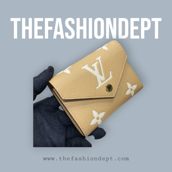 Victorine wallet empreinte, beige