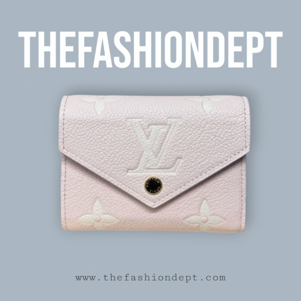 Victorine wallet empreinte, rose