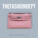 Kelly pochette ostrich pink