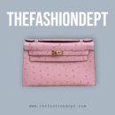 Kelly pochette ostrich pink