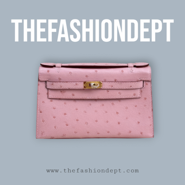 Kelly pochette ostrich pink - Image 4