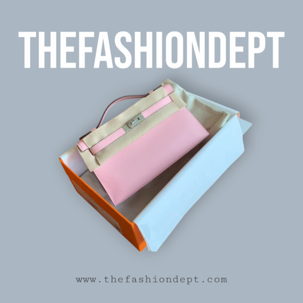 Kelly pochette swift rose silver