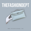 Kelly pochette ostrich pink