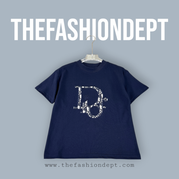 Embroided T-shirt blue