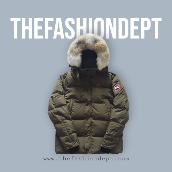 Canada Goose Wyndham Green Red Logo