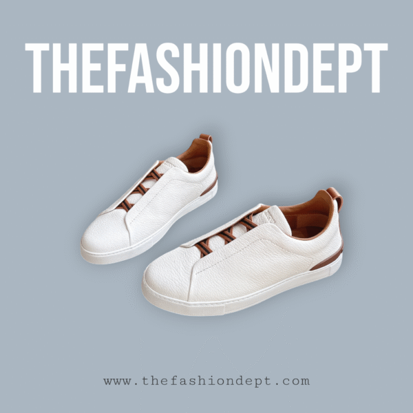 Triple Stich Leather White Brown