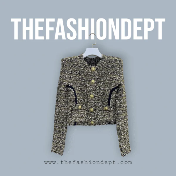 Black tweed jacket with lurex1 Black Tweed Jacket With Lurex1