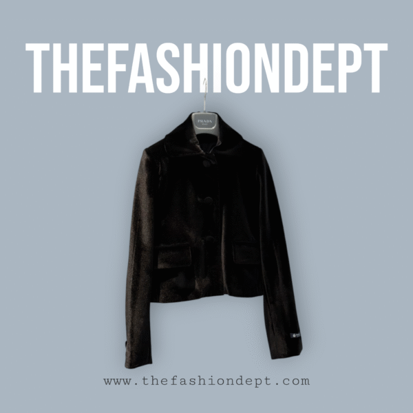 Single Breasted Velvet Jacket1