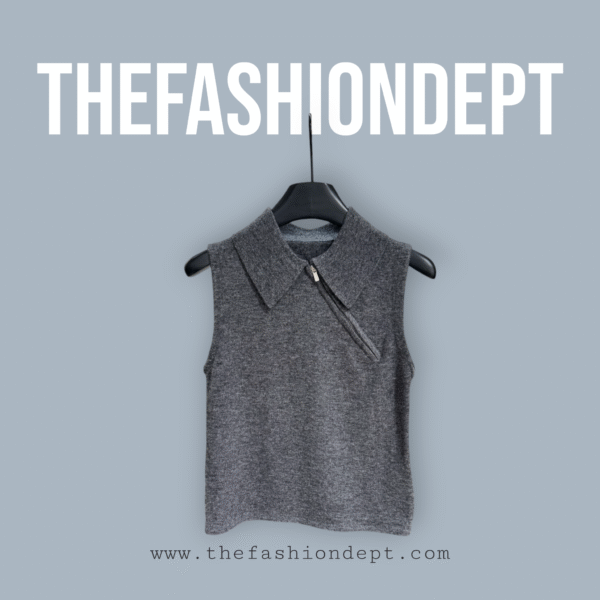 Sleeveless Cashmere Polo Shirt1