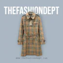 Vintage Check Print Trench Coat1