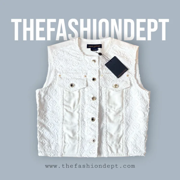 sleeveless-monogram-fil-coupe-denim1 Sleeveless Monogram Fil Coupe Denim1